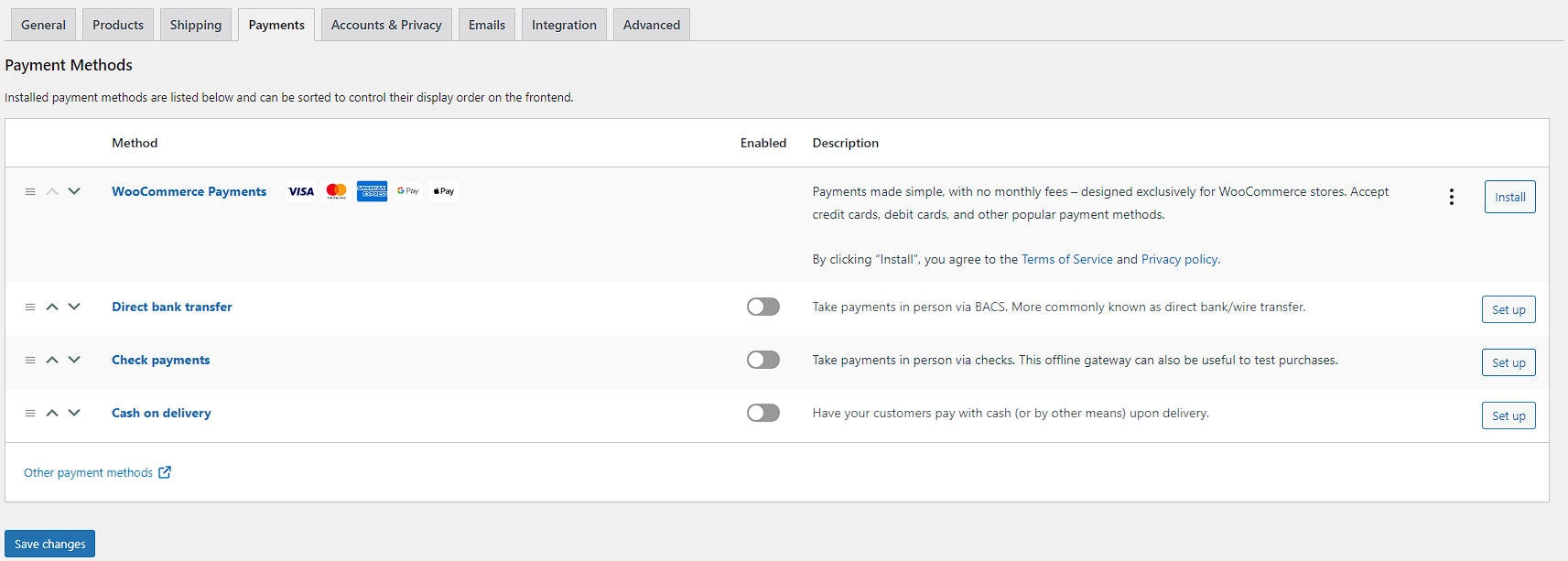 让Woocommerce显示被隐藏的Paypal支付插件